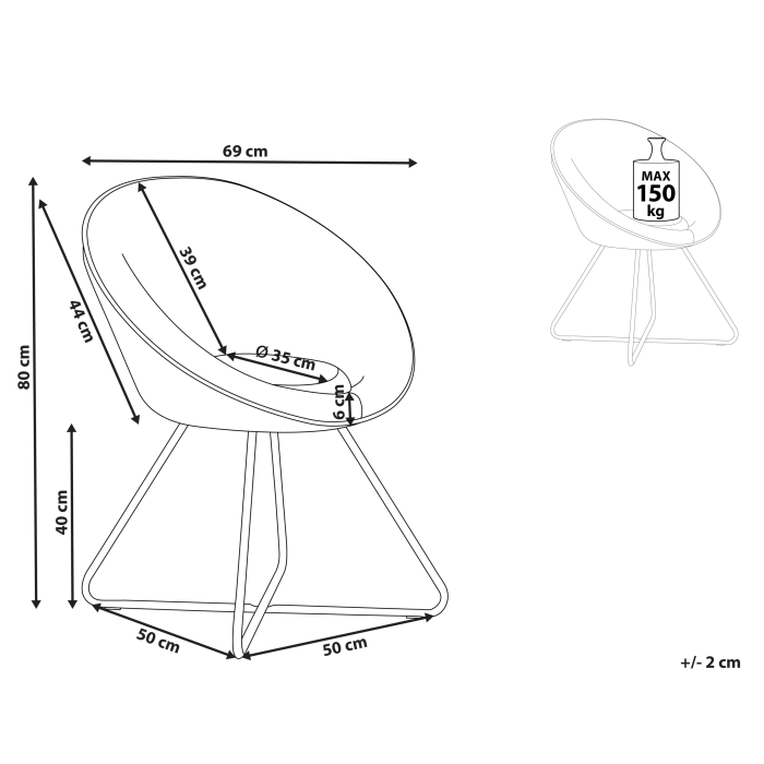 Scaun dining FLOBY II Catifea Verde smarald [3]