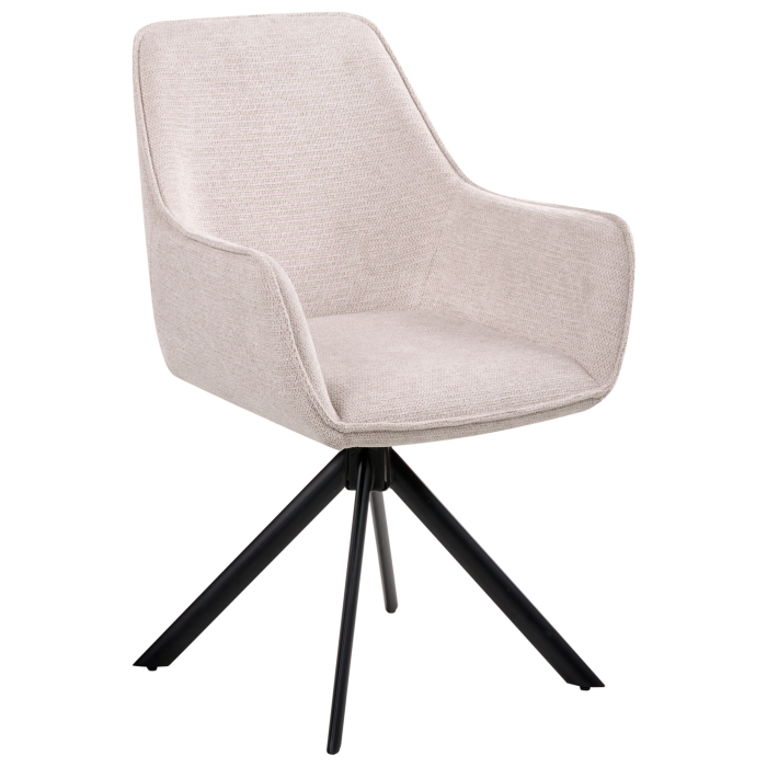 Scaun dining Pivotant MORNAS In sintetic Bej deschis [2]