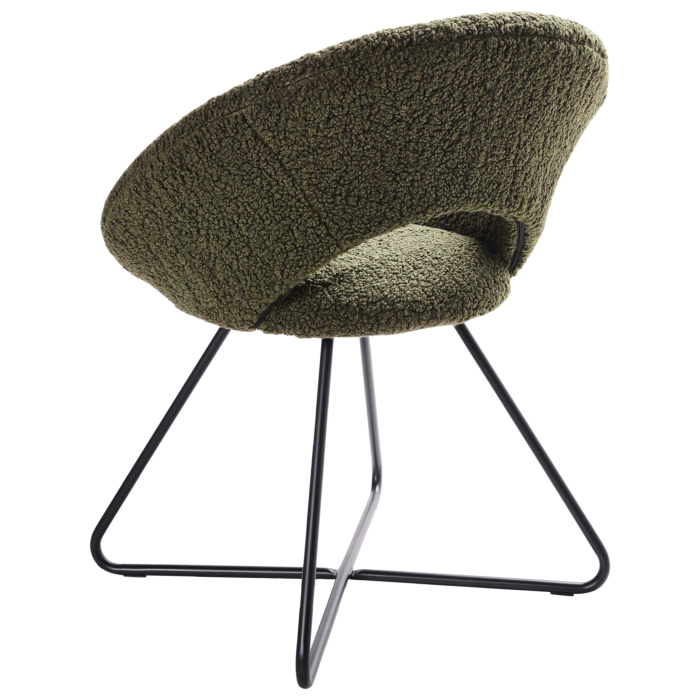 Scaun dining RACHEL Boucle Verde [6]