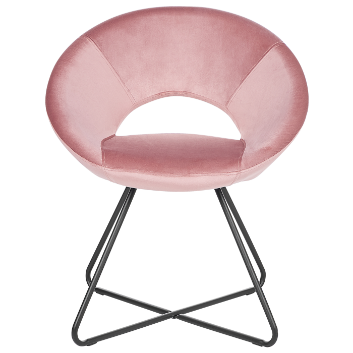 Scaun dining RACHEL Catifea Roz [4]