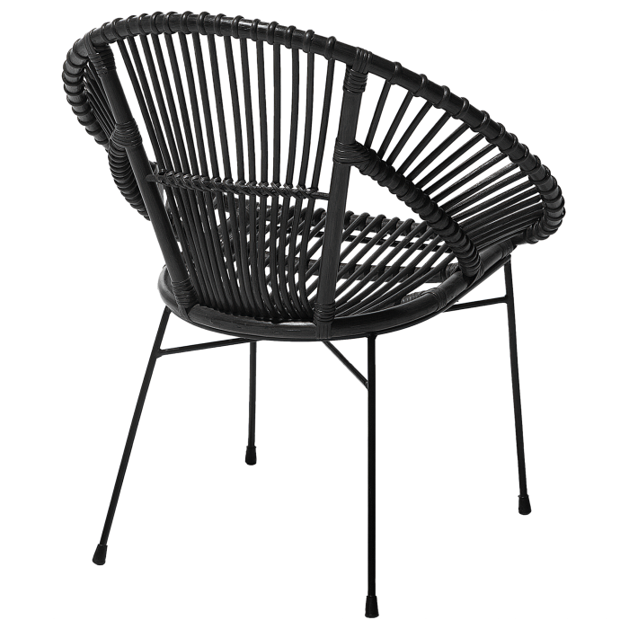 Dining Chair SARITA Rattan Black [5]