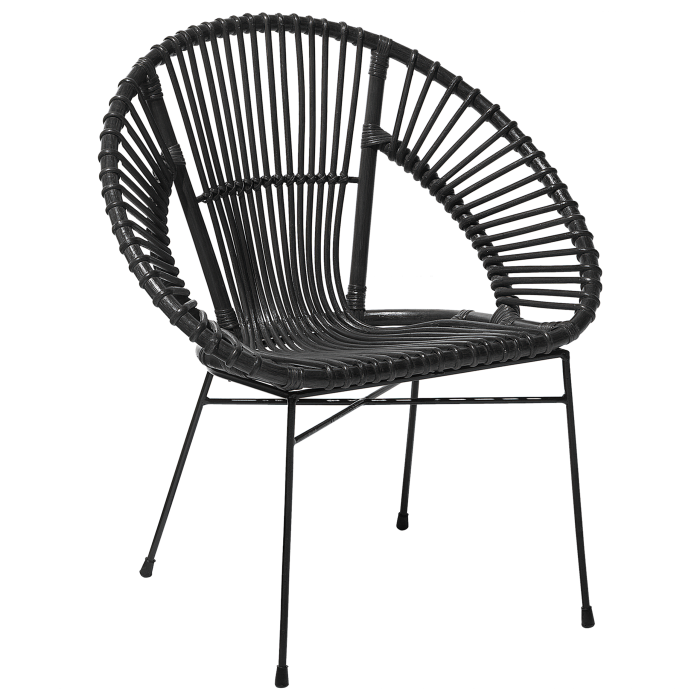 Dining Chair SARITA Rattan Black [2]