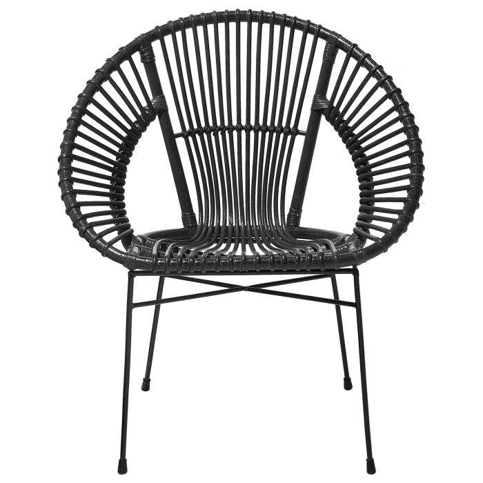 Dining Chair SARITA Rattan Black [4]