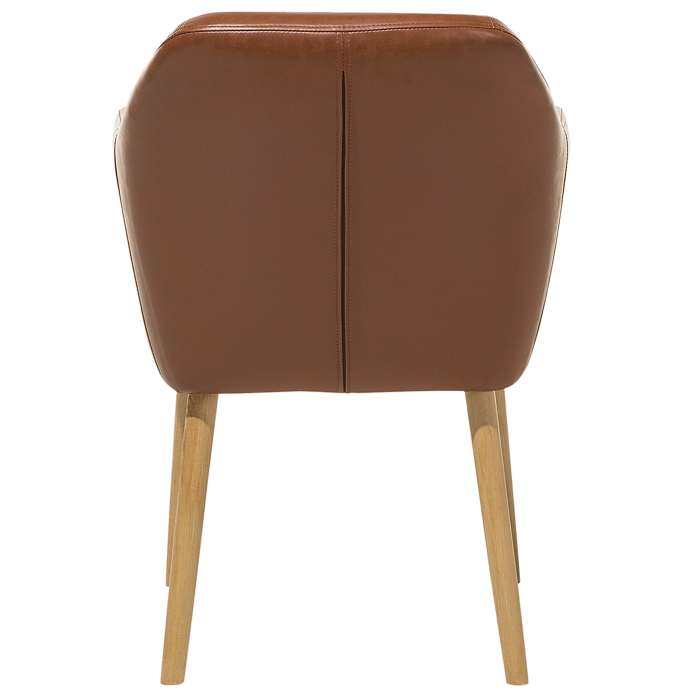 Scaun dining YORKVILLE Piele ecologică Maro auriu [5]