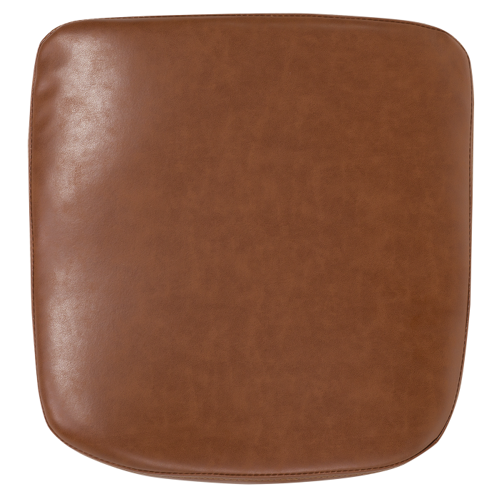 Scaun dining YORKVILLE Piele ecologică Maro auriu [9]