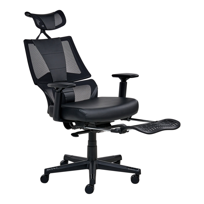 Scaun ergonomic CREATOR Piele ecologică Negru [4]