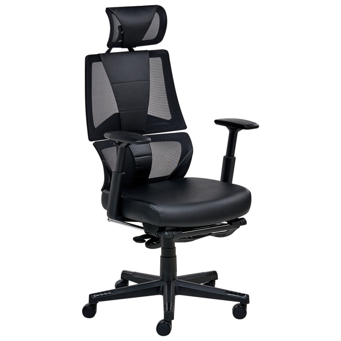 Scaun ergonomic CREATOR Piele ecologică Negru [2]