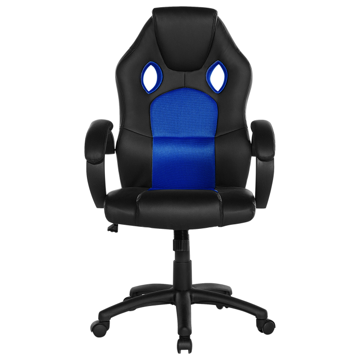Ergonomic chair FIGHTER Eco-leather Navy Blue [4]