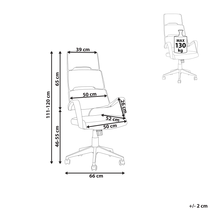 Ergonomic chair GRANDIOSE Blue [3]