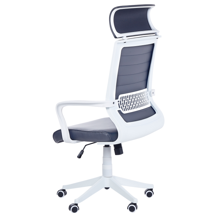 Scaun ergonomic LEADER Piele ecologică Gri [5]