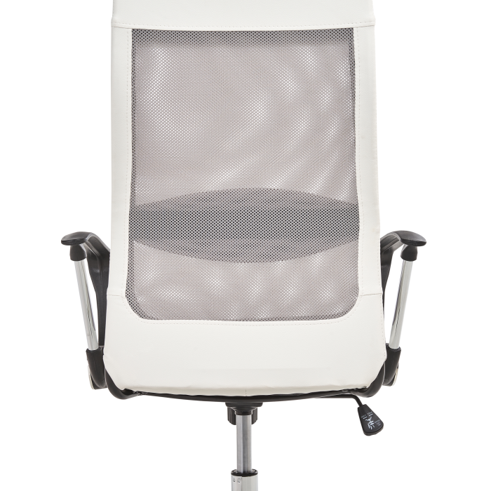 Ergonomic PIONEER Stool Eco Leather White [5]
