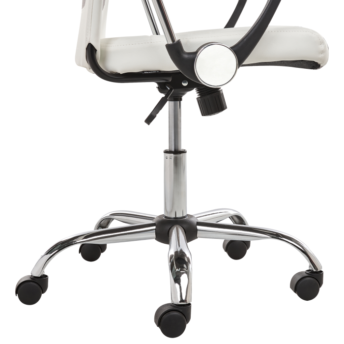 Ergonomic PIONEER Stool Eco Leather White [9]