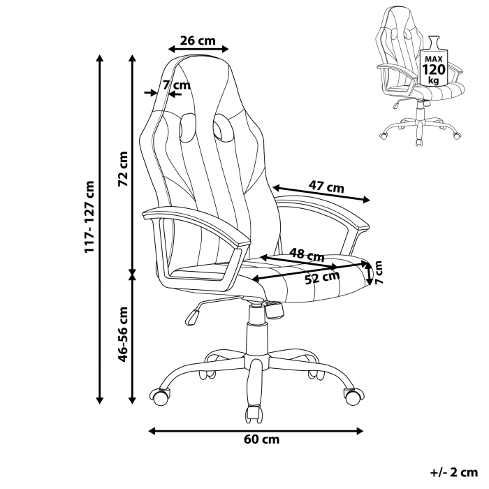 SUCCESS Ergonomic Chair Eco-leather Lime Green [3]