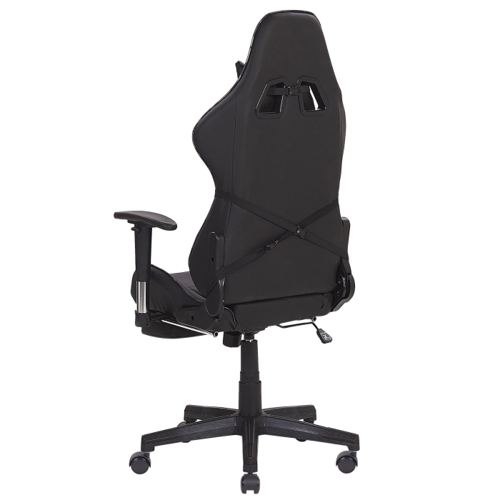 Scaun gaming VICTORY Piele ecologică Gri închis [5]