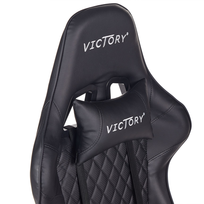 Scaun gaming VICTORY Piele ecologică Negru [9]