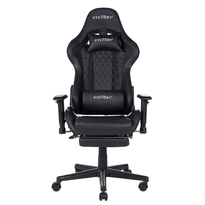 Scaun gaming VICTORY Piele ecologică Negru [4]