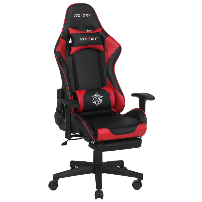Scaun gaming VICTORY Piele ecologică Roșu [2]