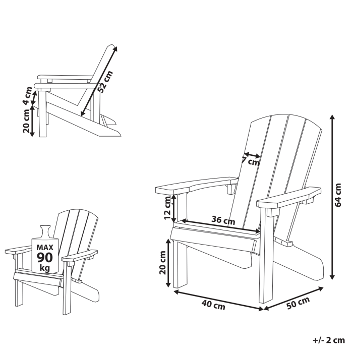 Children's Stool ADIRONDACK Light Blue [3]