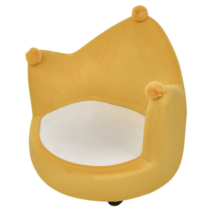 VEGA Crown Children's Chair Yellow Velvet [7]