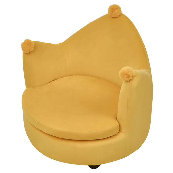VEGA Crown Children's Chair Yellow Velvet [6]