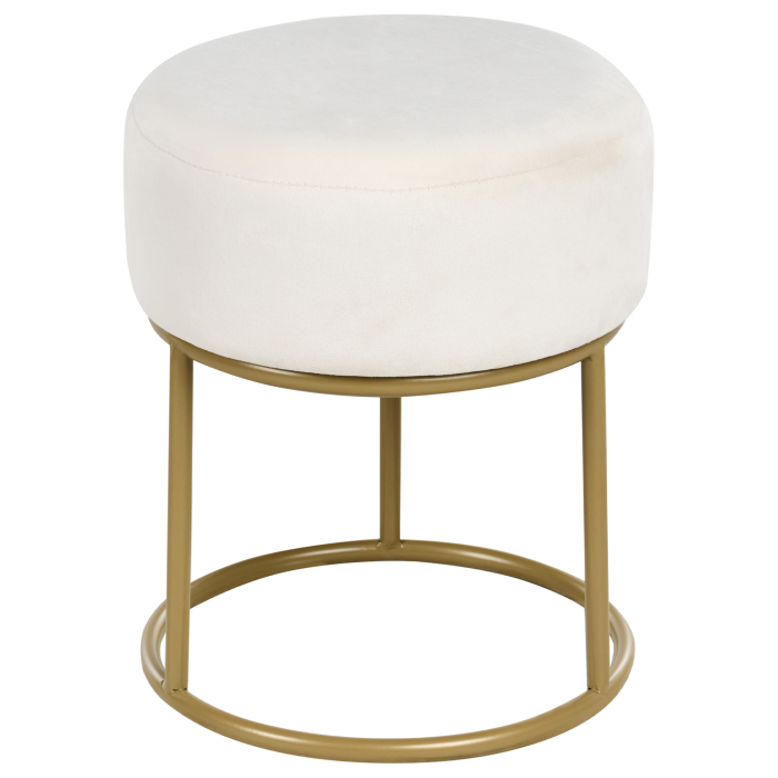 Stool DELCO Velvet Off-White [2]