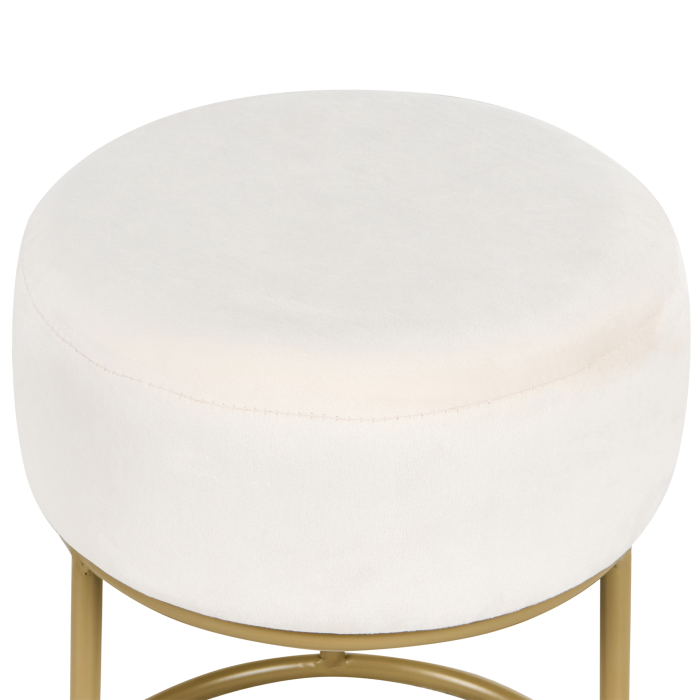 Stool DELCO Velvet Off-White [4]