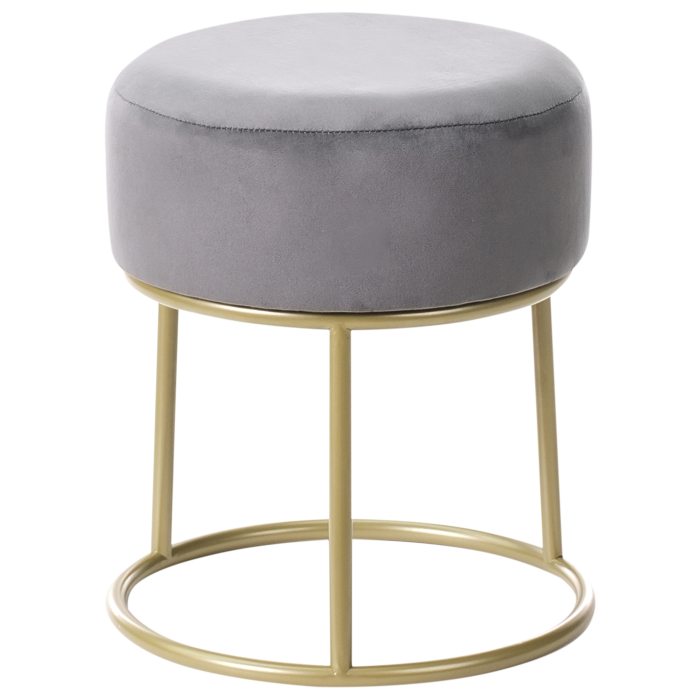 Scaun taburet DELCO Catifea Gri [2]