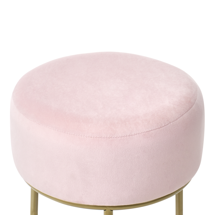 Stool Chair DELCO Velvet Pastel Pink [4]