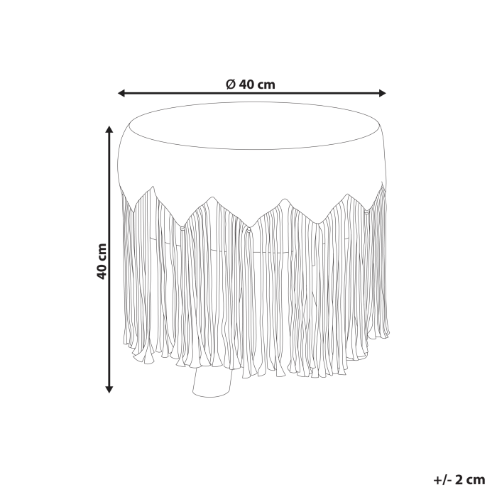 Macrame stool NAWABAD Cotton Beige [3]