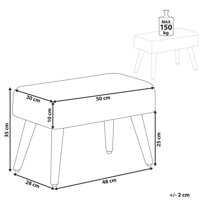 TAKOMA Stool Boucle White [3]