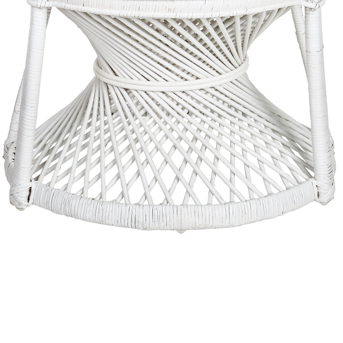 Scaun tip păun EMMANUELLE Ratan Alb [9]