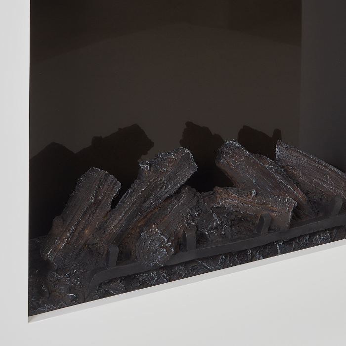 Electric fireplace with heating function KAROO With remote control White [8]