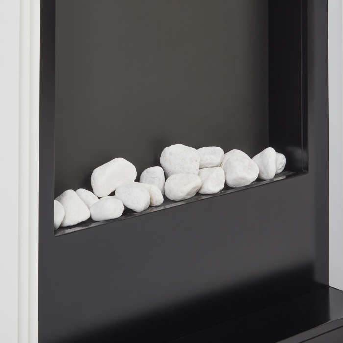 Electric fireplace with heating function NYIRI White [7]