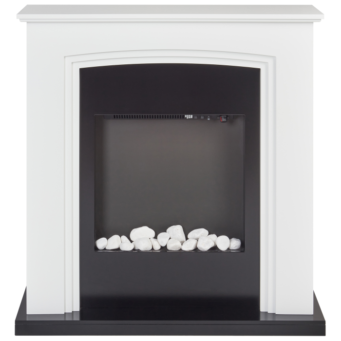 Electric fireplace with heating function NYIRI White [2]