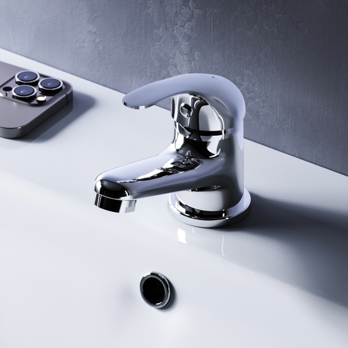 F4098301 Play, Set 3-in-1: basin mixer, bath/shower mixer with shower kit, chrome [9]