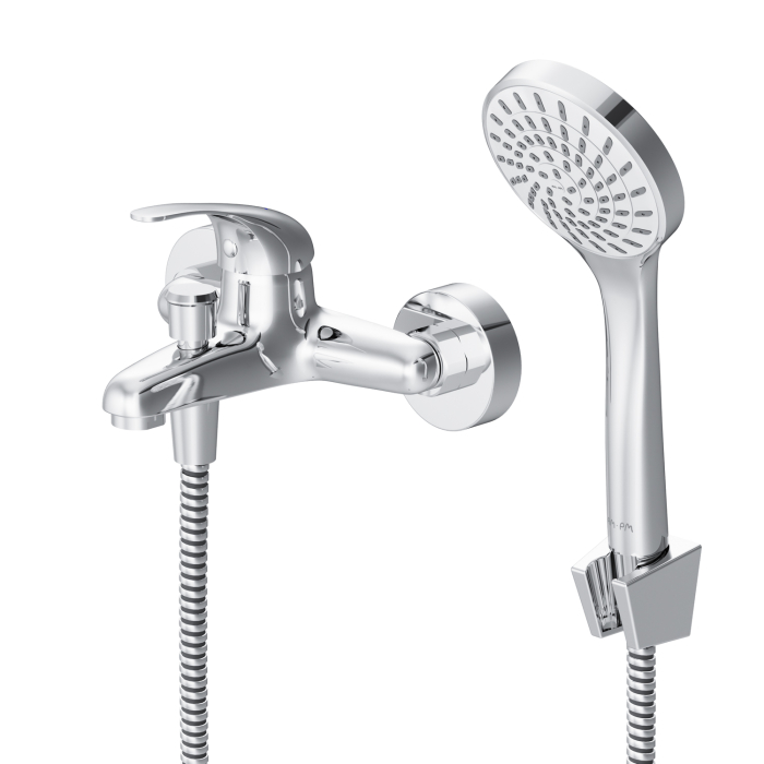 F4098301 Play, Set 3-in-1: basin mixer, bath/shower mixer with shower kit, chrome [3]