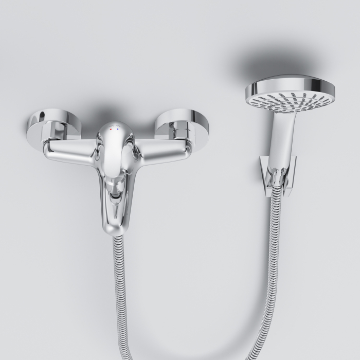 F4098301 Play, Set 3-in-1: basin mixer, bath/shower mixer with shower kit, chrome [5]