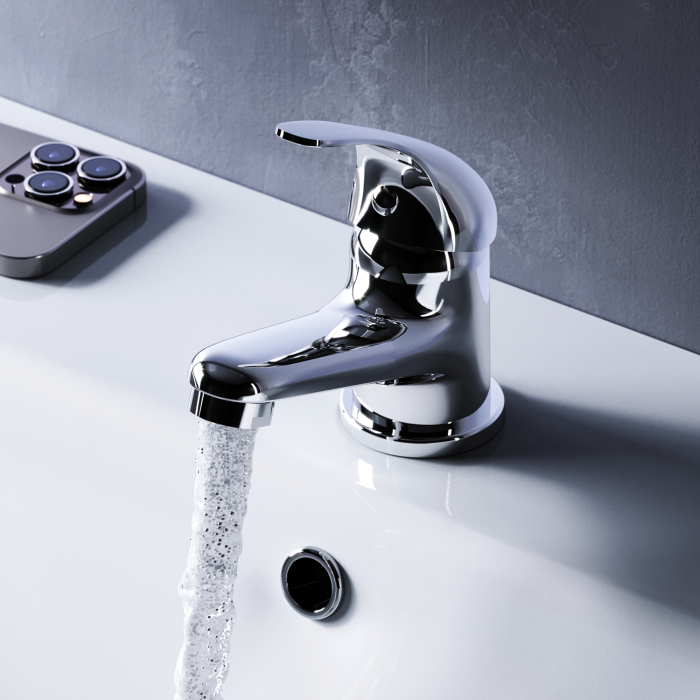 F4098301 Play, Set 3-in-1: basin mixer, bath/shower mixer with shower kit, chrome [8]