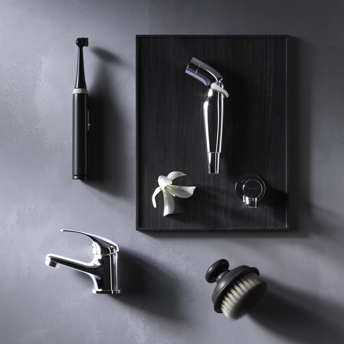 F4098301 Play, Set 3-in-1: basin mixer, bath/shower mixer with shower kit, chrome [22]