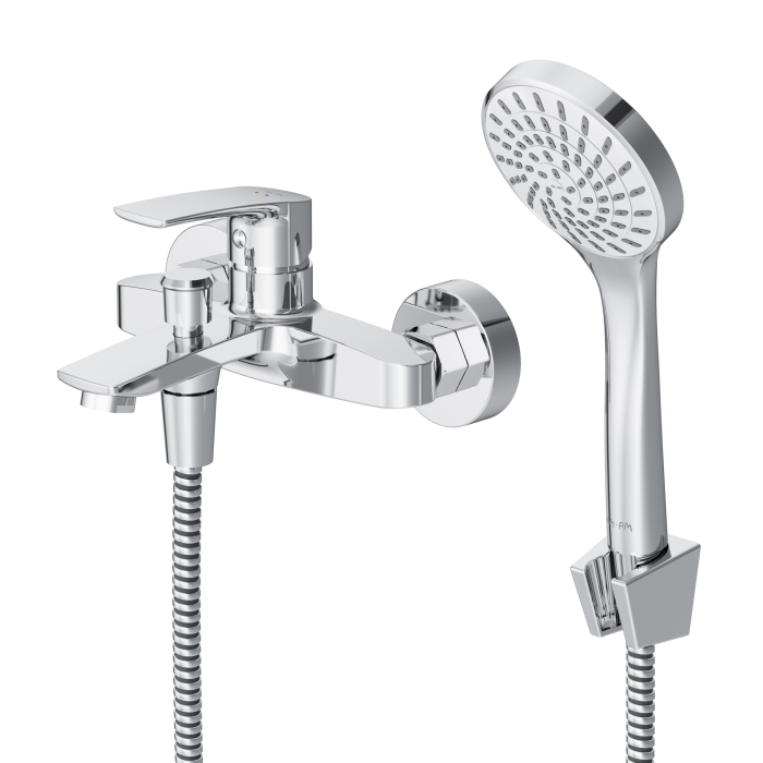 F4097C01 Pride, Set 3-in-1: basin mixer, bath/shower mixer with shower kit, chrome [5]