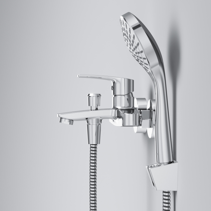 F4097C01 Pride, Set 3-in-1: basin mixer, bath/shower mixer with shower kit, chrome [10]