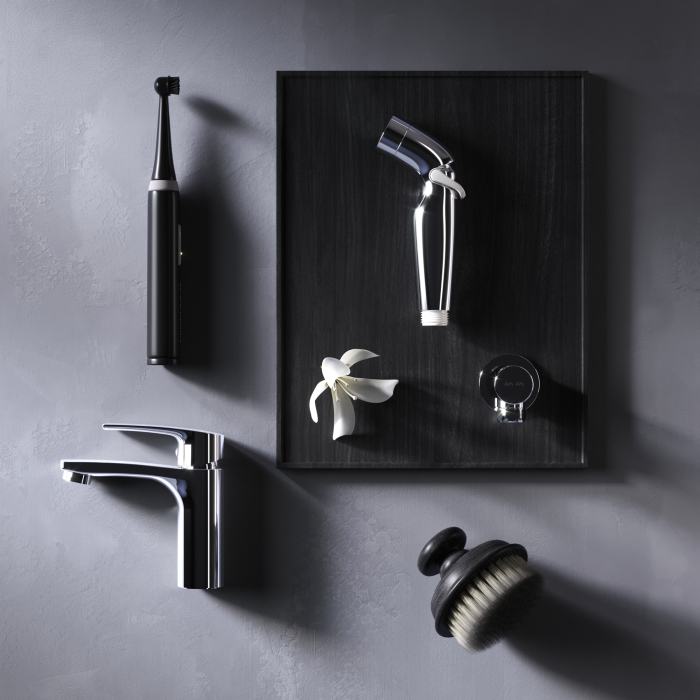 F4097C01 Pride, Set 3-in-1: basin mixer, bath/shower mixer with shower kit, chrome [8]