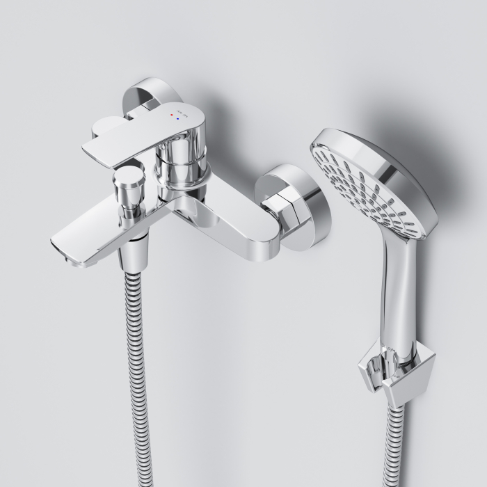 F4097C01 Pride, Set 3-in-1: basin mixer, bath/shower mixer with shower kit, chrome [18]