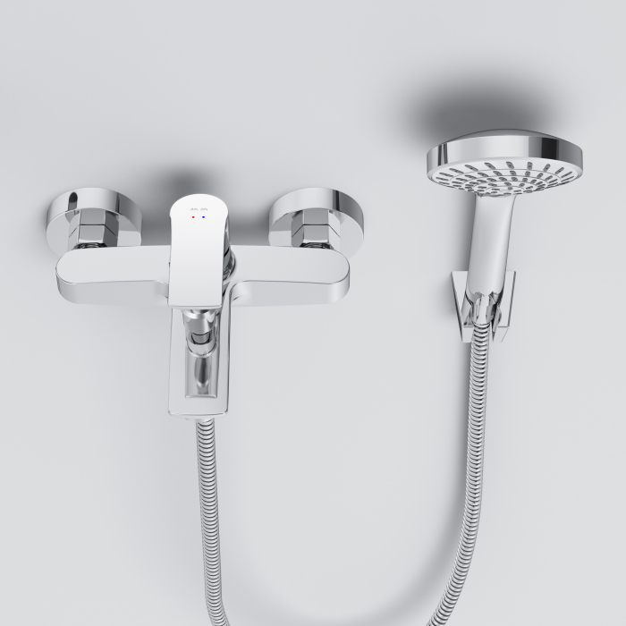 F4097C01 Pride, Set 3-in-1: basin mixer, bath/shower mixer with shower kit, chrome [9]