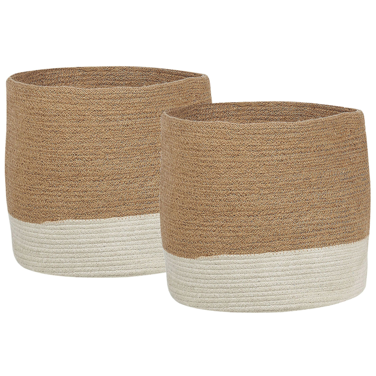 Set de 2 coșuri BULANIK Iută Alb [2]