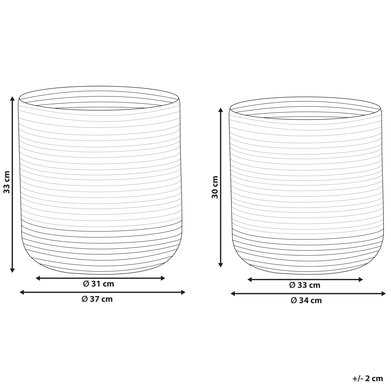 Set of 2 BULANIK baskets Jute Purple [3]