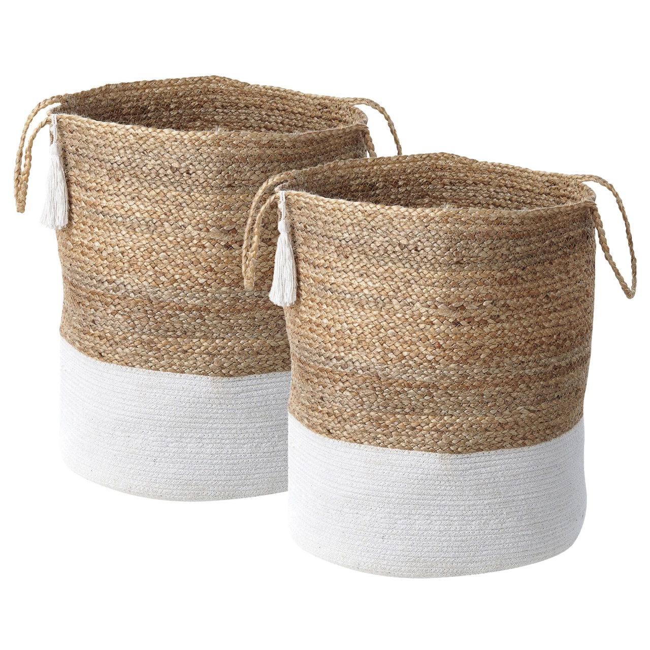 Set of 2 GAJAR Jute baskets White [2]