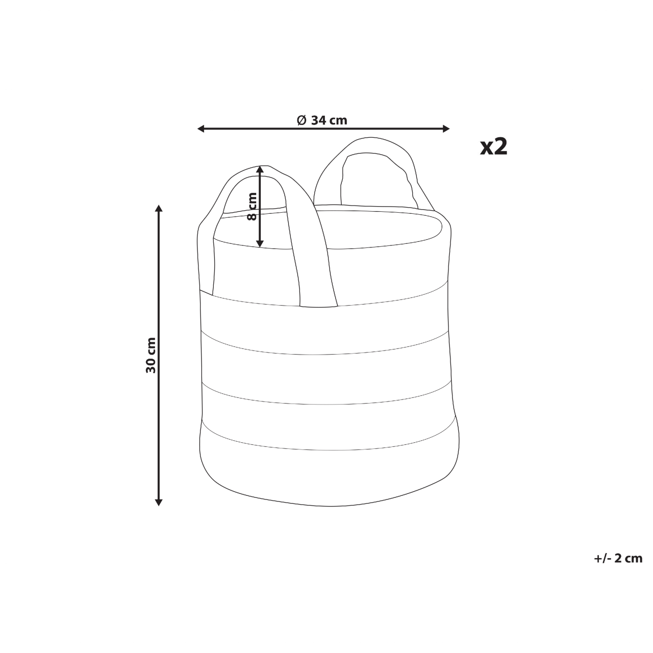 Set of 2 Baskets GEREDE Jute Natural [3]