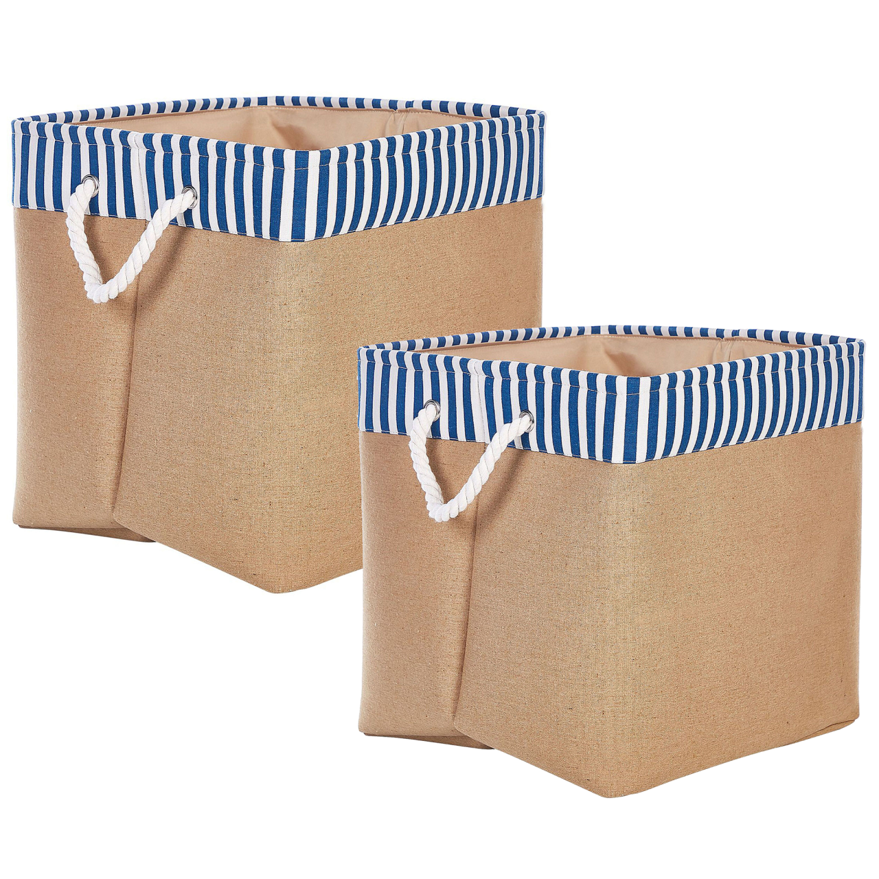 Set of 2 TUGUL Cotton Beige baskets [2]