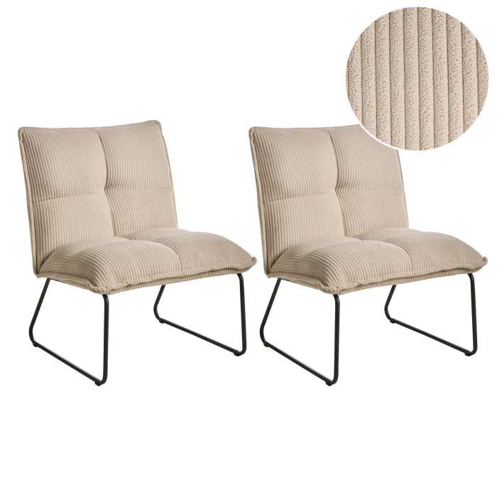 Set de 2 fotolii BJASTA Velur Bej [2]